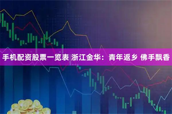 手机配资股票一览表 浙江金华：青年返乡 佛手飘香