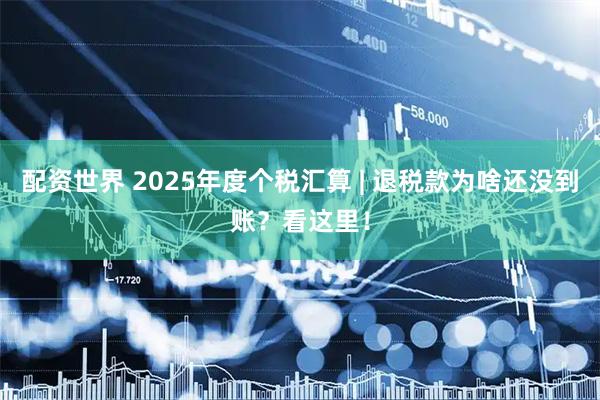 配资世界 2025年度个税汇算 | 退税款为啥还没到账？看这里！